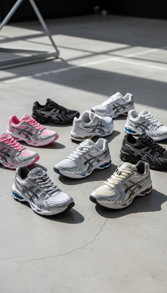 Bannière Asics Kayano - Fond réaliste