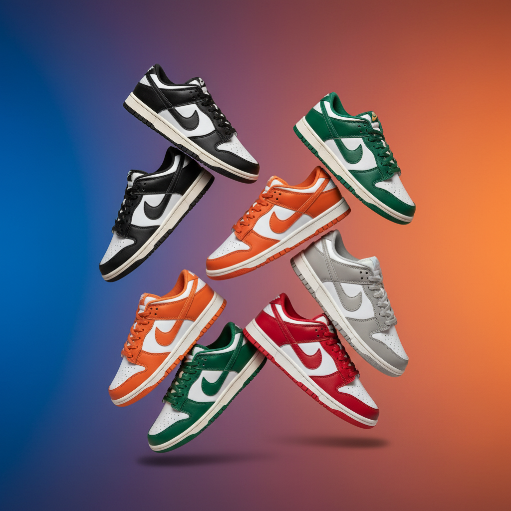 Bannière Dunk Low style dynamique